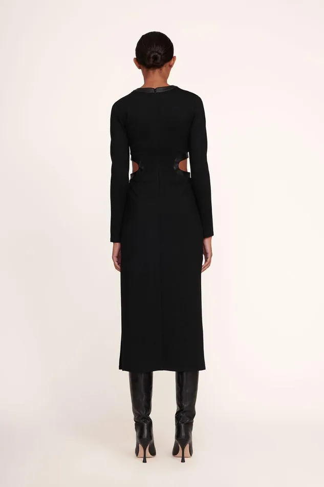 Women STAUD Dresses LONG SLEEVE DOLCE DRESS BLACK