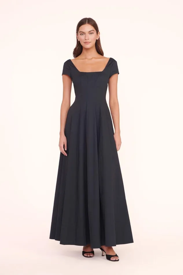 Women STAUD Dresses MAXI SHORT SLEEVE WELLS DRESS BLACK