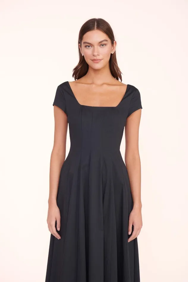 Women STAUD Dresses MAXI SHORT SLEEVE WELLS DRESS BLACK