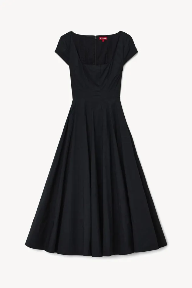 Women STAUD Dresses SHORT SLEEVE WELLS DRESS BLACK