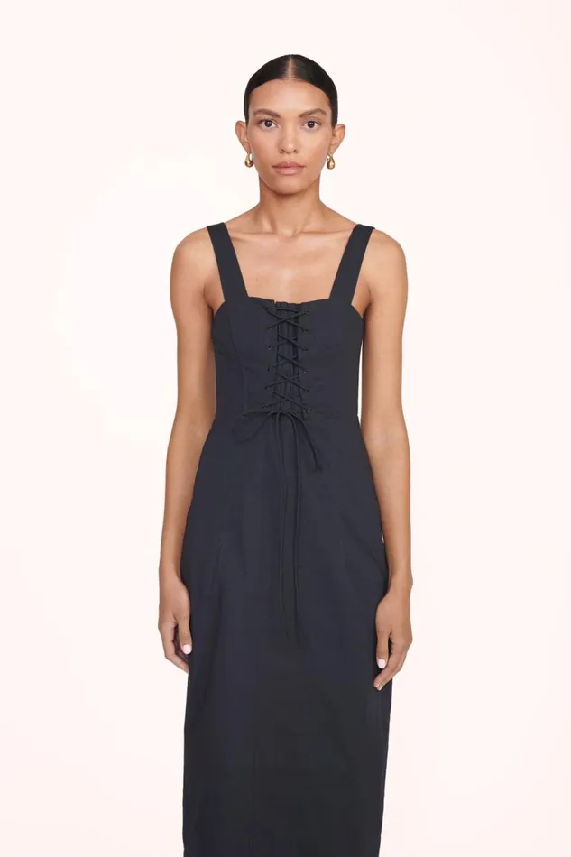 Women STAUD Dresses SUTTON DRESS BLACK