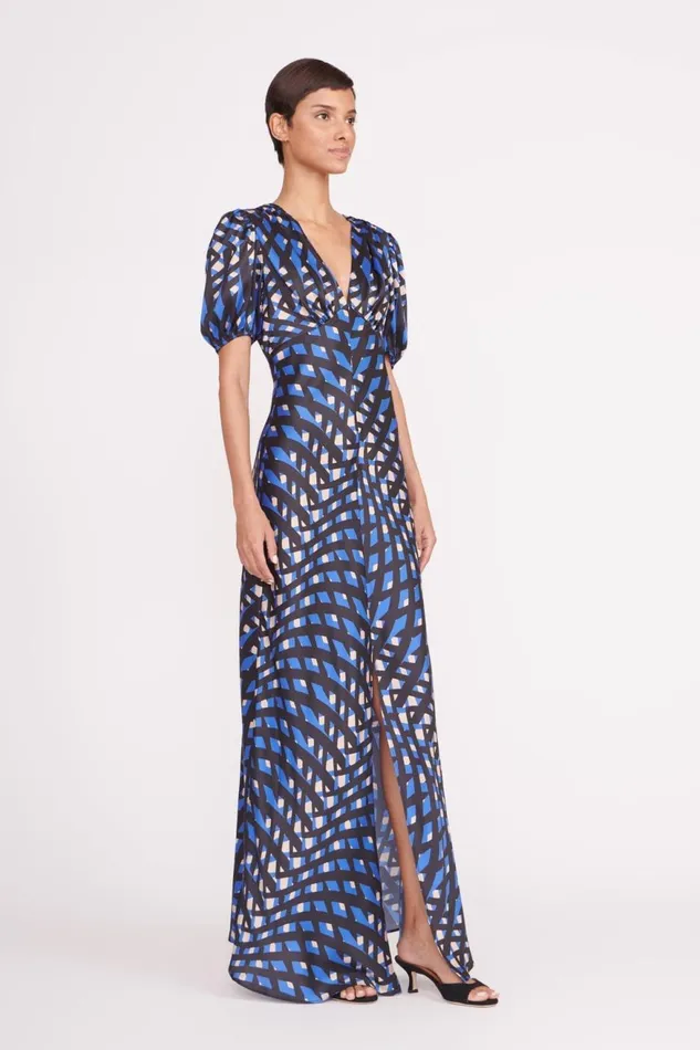 Women STAUD Dresses VAUGHN DRESS PAINTED ARGYLE BLACK Women STAUD Dresses VAUGHN DRESS PAINTED ARGYLE BLACK