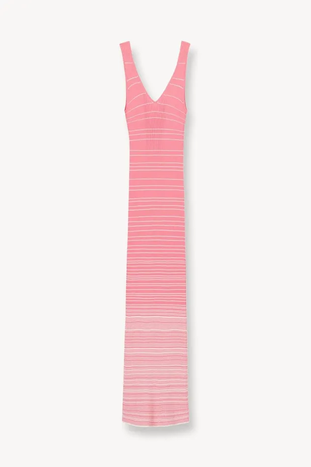 Women STAUD Knits DANA DRESS CORAL PINK WHITE