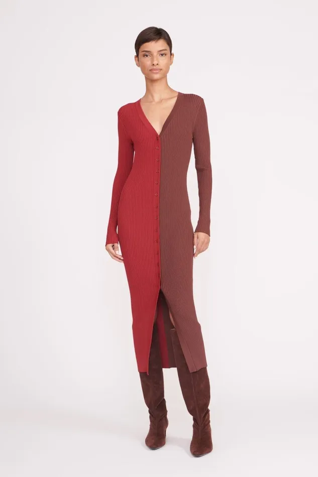 Women STAUD Knits SHOKO SWEATER SYRAH CHOCOLATE