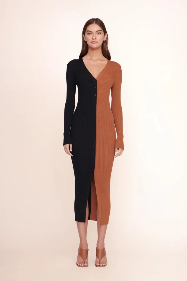 Women STAUD Knits SHOKO SWEATER TAN BLACK