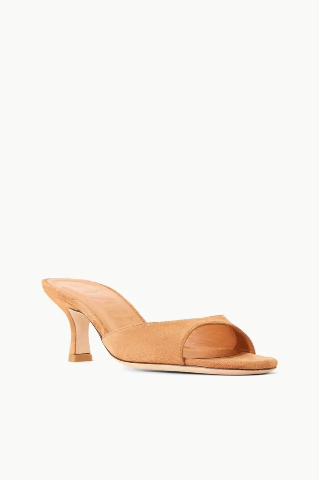 Women STAUD Mules and Flats BRIGITTE MULE TAN SUEDE