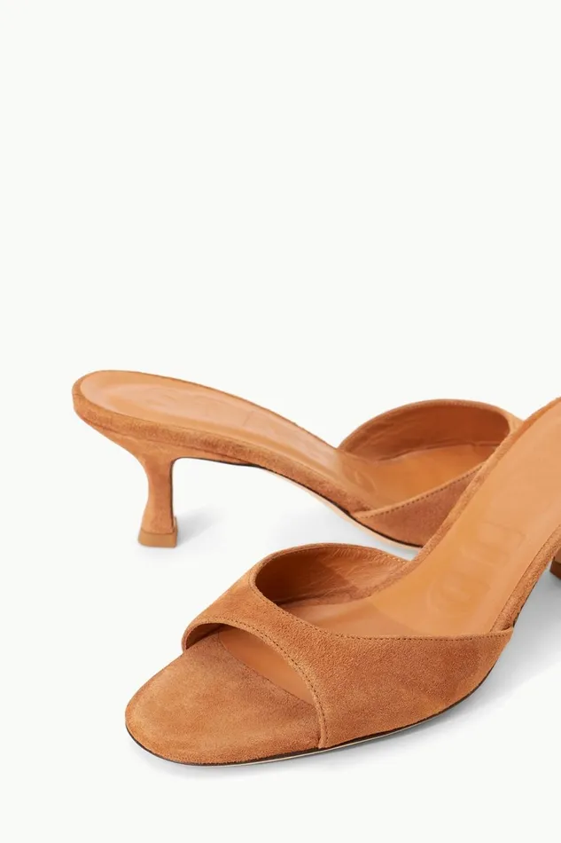 Women STAUD Mules and Flats BRIGITTE MULE TAN SUEDE