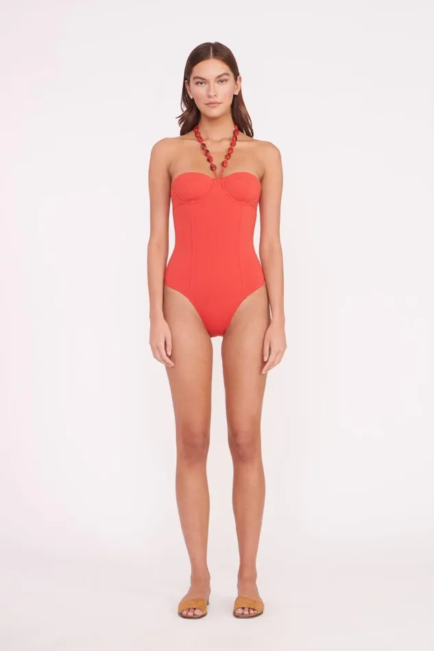 Women STAUD One Pieces HARPER BEADED ONE PIECE RUBY