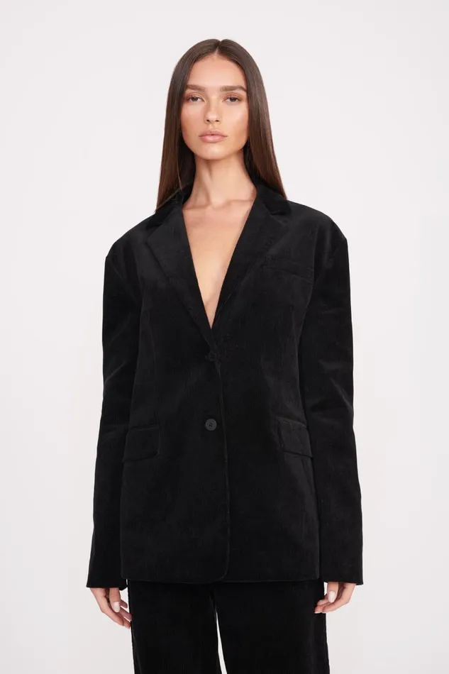 Women STAUD Outerwear and Jackets TREK OVERSIZED BLAZER BLACK
