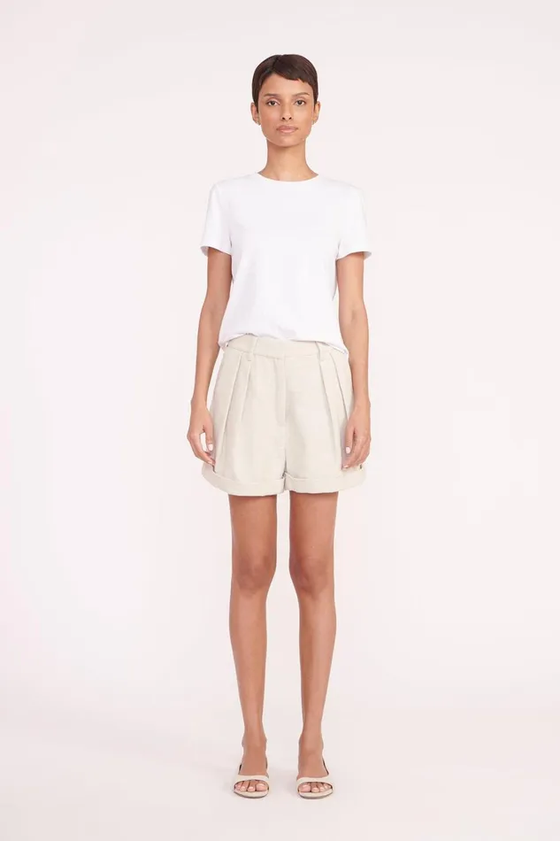 Women STAUD Pants and Shorts LUISA SHORT OAT MILK