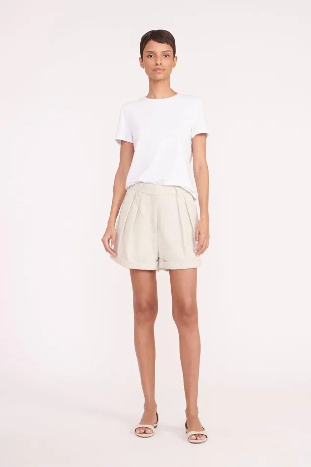 Women STAUD Pants and Shorts LUISA SHORT OAT MILK