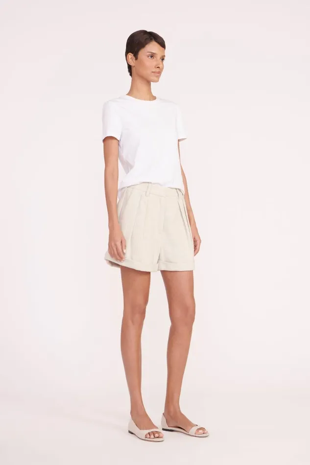 Women STAUD Pants and Shorts LUISA SHORT OAT MILK