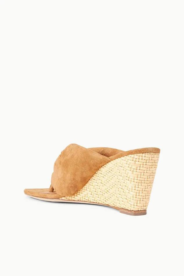 Women STAUD Platforms and Wedges DAHLIA WEDGE CASHEW SUEDE NATURAL RAFFIA Women STAUD Platforms and Wedges DAHLIA WEDGE CASHEW SUEDE NATURAL RAFFIA
