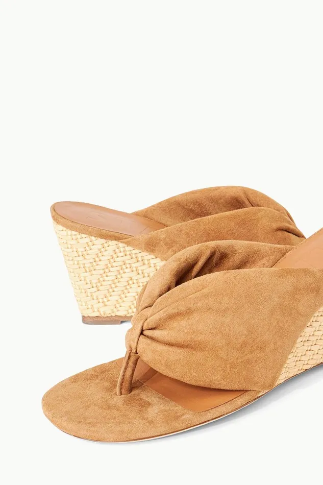 Women STAUD Platforms and Wedges DAHLIA WEDGE CASHEW SUEDE NATURAL RAFFIA Women STAUD Platforms and Wedges DAHLIA WEDGE CASHEW SUEDE NATURAL RAFFIA