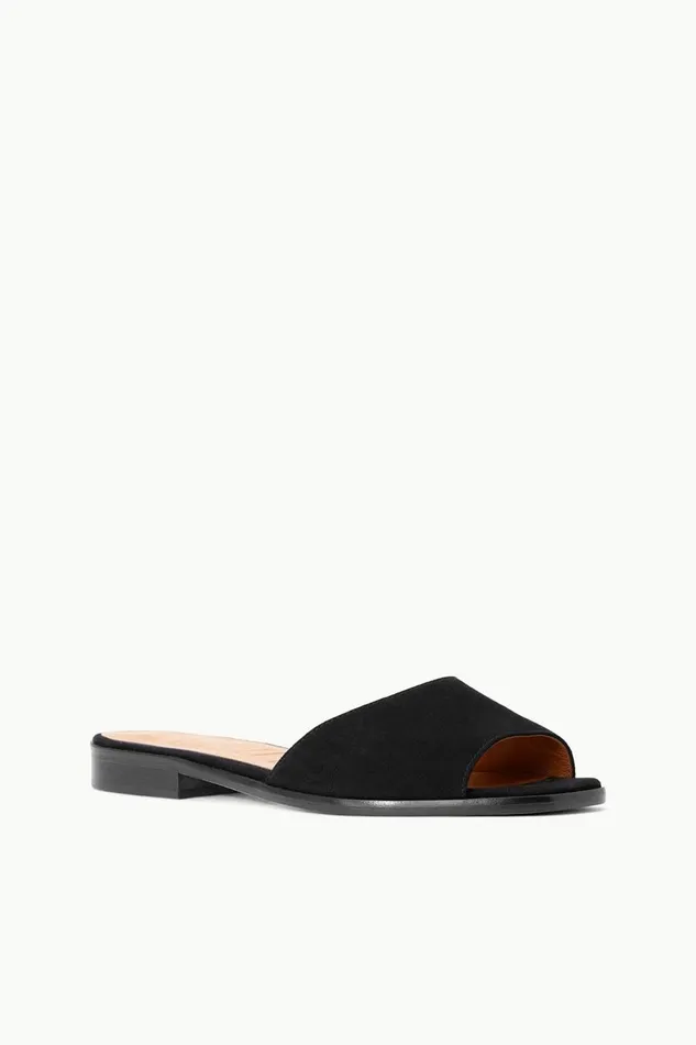 Women STAUD Sandals CASPIAN SLIDE BLACK SUEDE