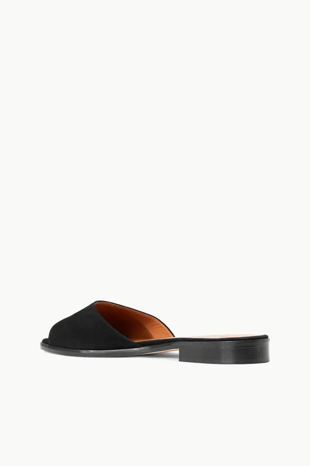 Women STAUD Sandals CASPIAN SLIDE BLACK SUEDE