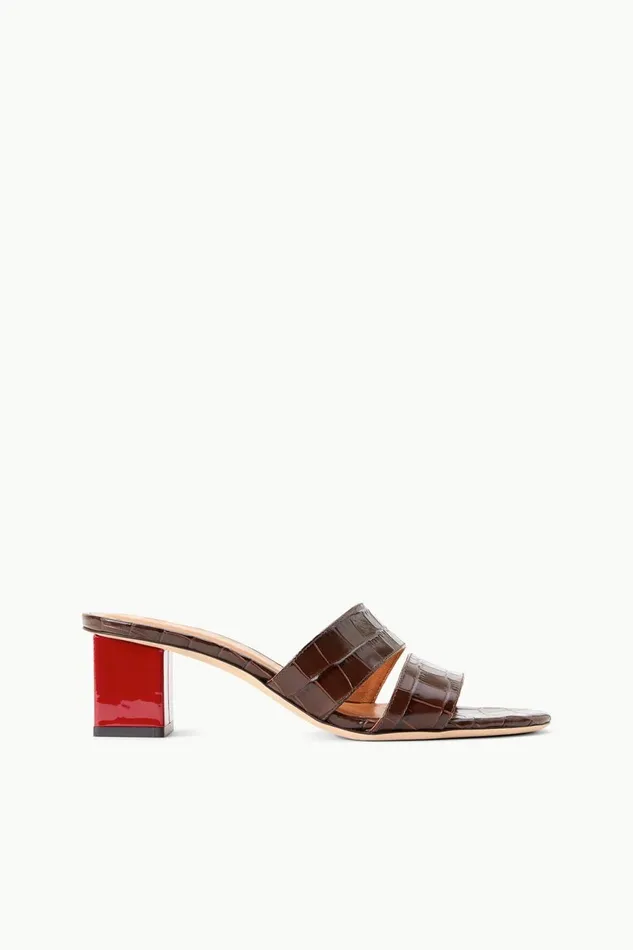 Women STAUD Sandals JULES BLOCK HEEL ESPRESSO RUBY