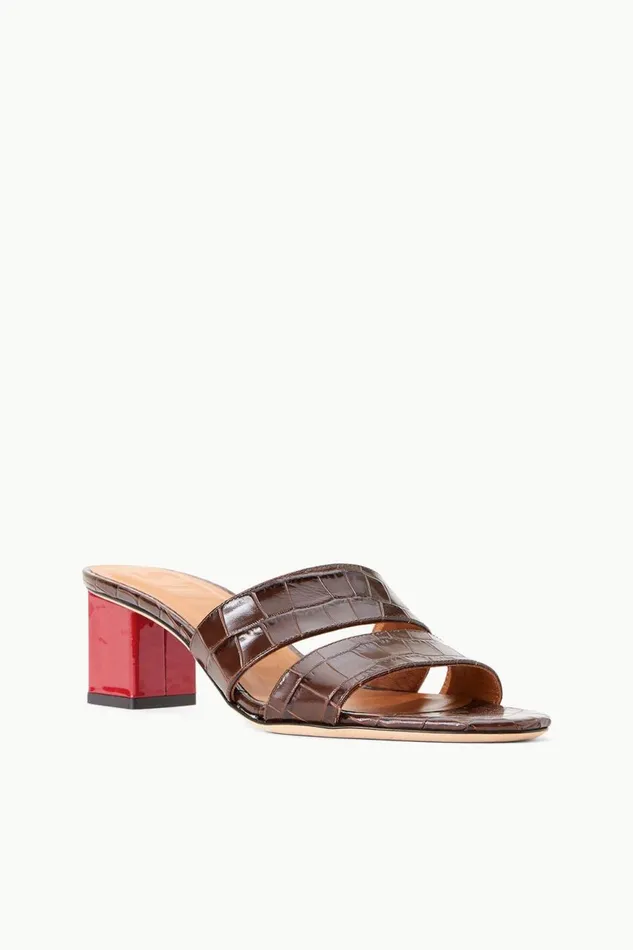 Women STAUD Sandals JULES BLOCK HEEL ESPRESSO RUBY