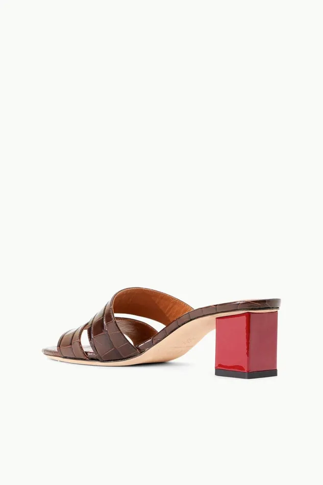 Women STAUD Sandals JULES BLOCK HEEL ESPRESSO RUBY