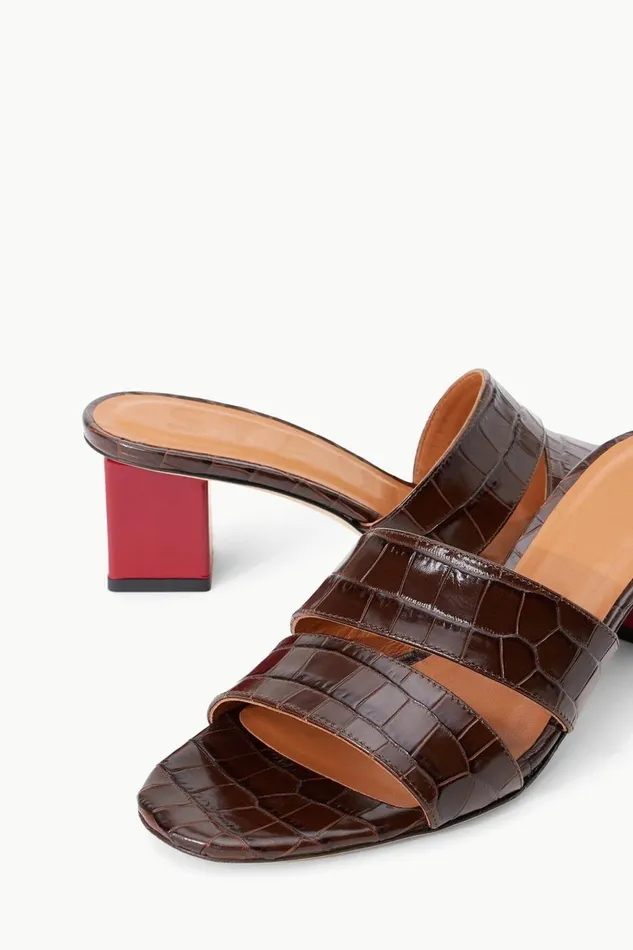 Women STAUD Sandals JULES BLOCK HEEL ESPRESSO RUBY