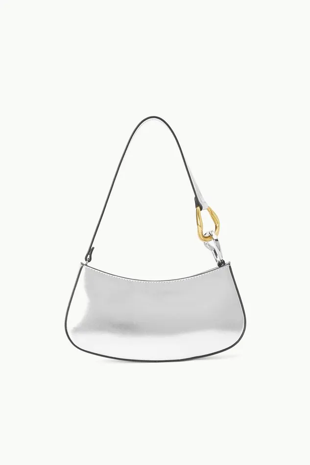 Women STAUD Shoulder OLLIE BAG CHROME