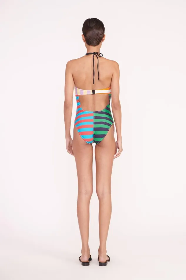 Women STAUD Swim ACE RING ONE PIECE CABANA STRIPE MULTI Women STAUD Swim ACE RING ONE PIECE CABANA STRIPE MULTI