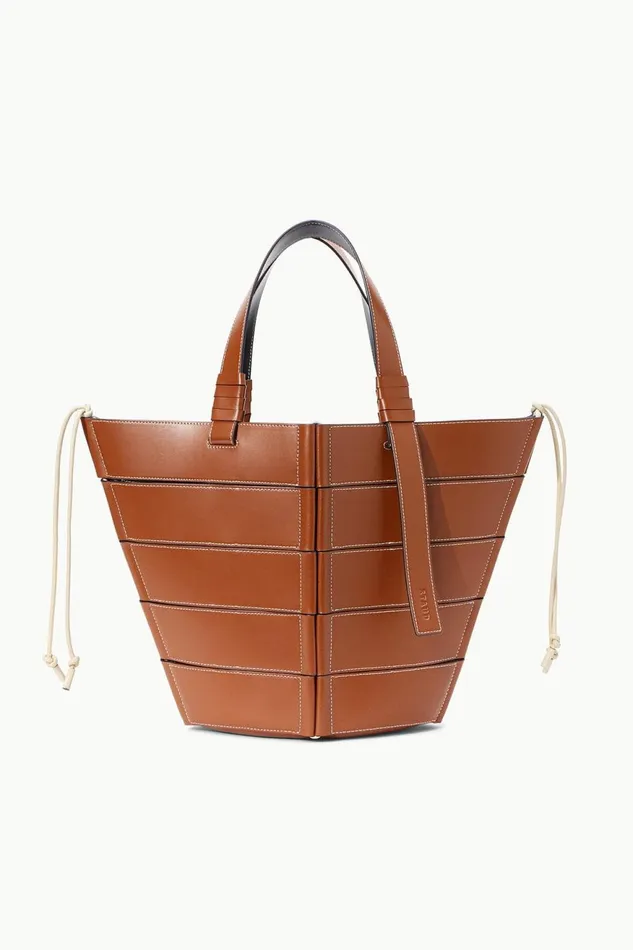 Women STAUD Swim DIAMOND TOTE TAN CREAM