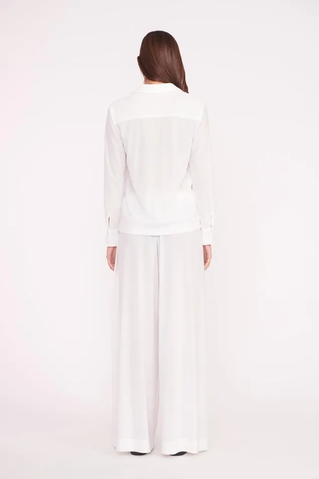 Women STAUD Swim MIRIAM COVERUP TOP WHITE Women STAUD Swim MIRIAM COVERUP TOP WHITE