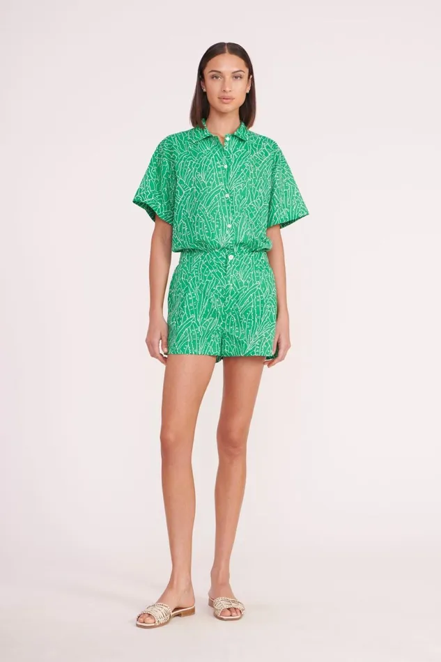 Women STAUD Swim ZOEY SHORT GREEN PALM