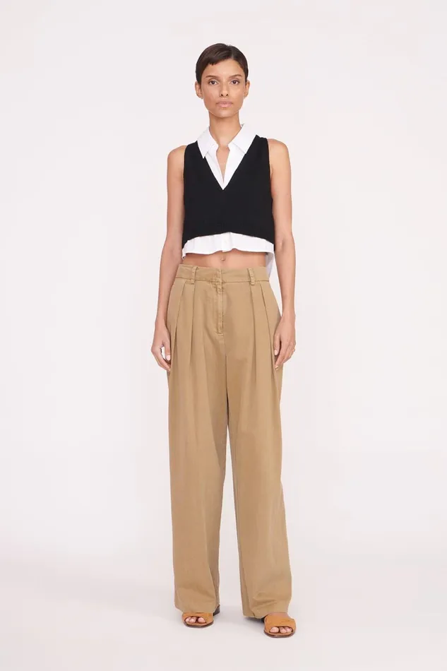 Women STAUD Tops GARRET TOP BLACK WHITE Women STAUD Tops GARRET TOP BLACK WHITE