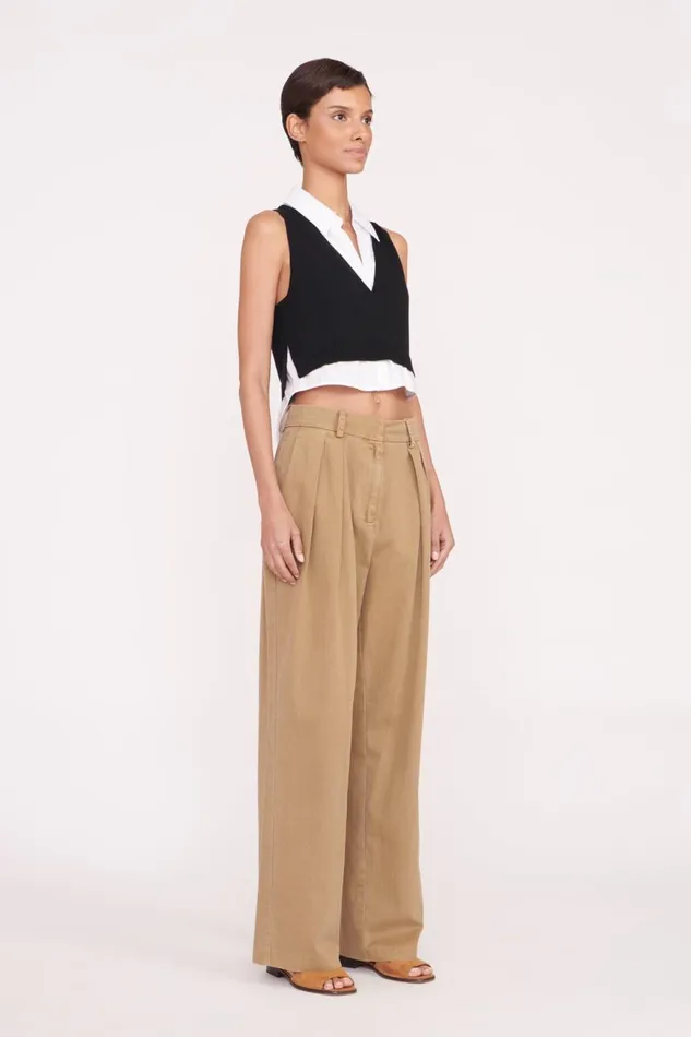 Women STAUD Tops GARRET TOP BLACK WHITE Women STAUD Tops GARRET TOP BLACK WHITE
