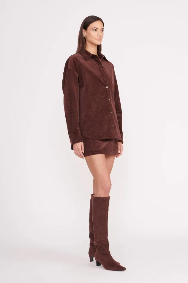 Women STAUD Tops MATTHEW SHIRT MAHOGANY Women STAUD Tops MATTHEW SHIRT MAHOGANY