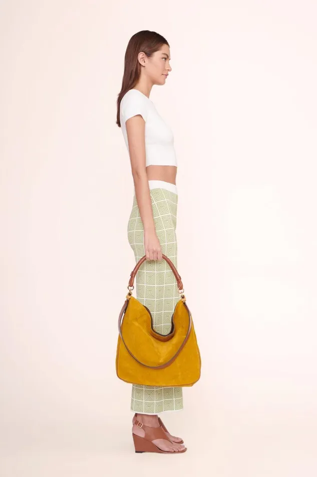 Women STAUD Totes PERRY BAG OCHER TAN SUEDE