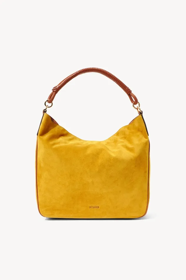 Women STAUD Totes PERRY BAG OCHER TAN SUEDE