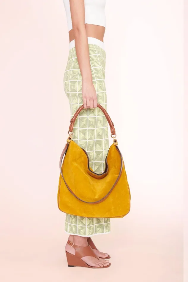 Women STAUD Totes PERRY BAG OCHER TAN SUEDE