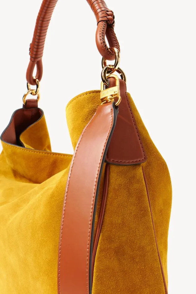 Women STAUD Totes PERRY BAG OCHER TAN SUEDE