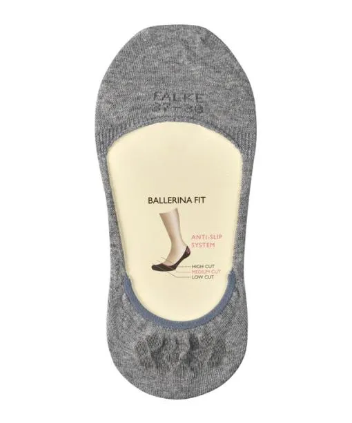 Women Step Medium Cut Women No Show Socks Light Greymel FALKE No Show Socks