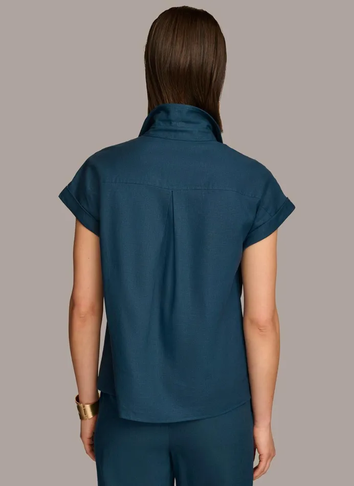 Women Sweaters And Tops Donna Karan UTILITY TOP Tide