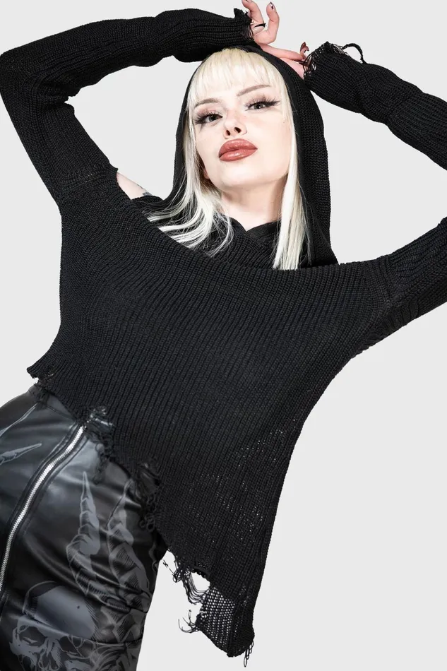 Women Sweaters Killstar Crowned Misery Sweater