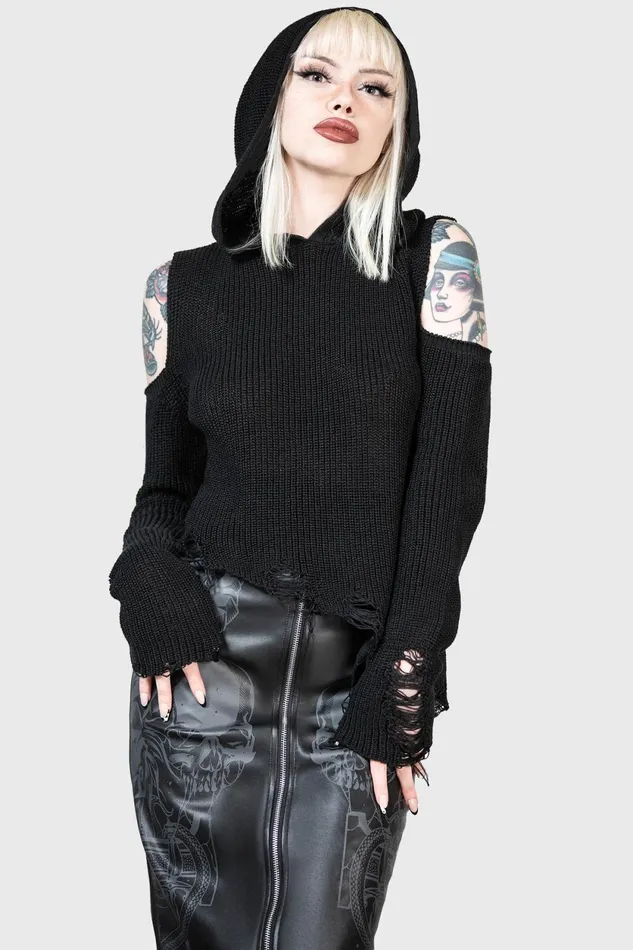 Women Sweaters Killstar Crowned Misery Sweater