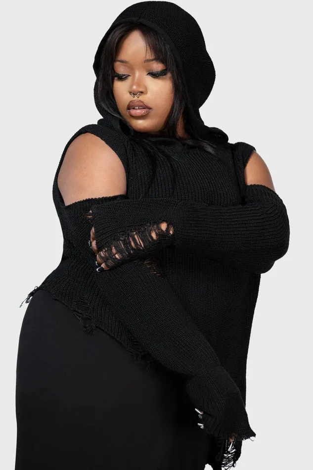 Women Sweaters Killstar Crowned Misery Sweater