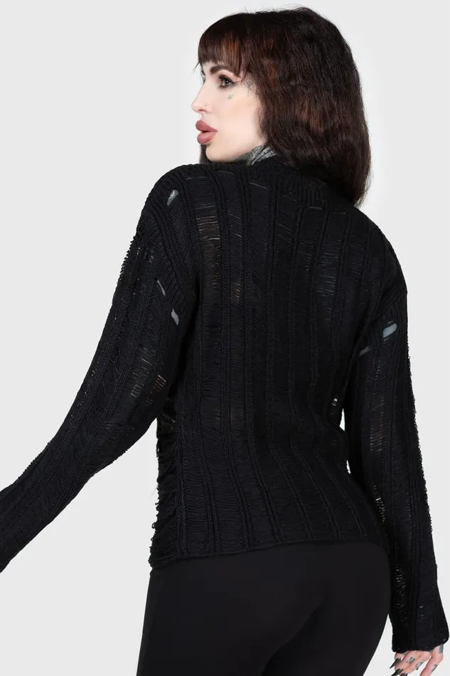 Women Sweaters Killstar Crypt Convert Sweater