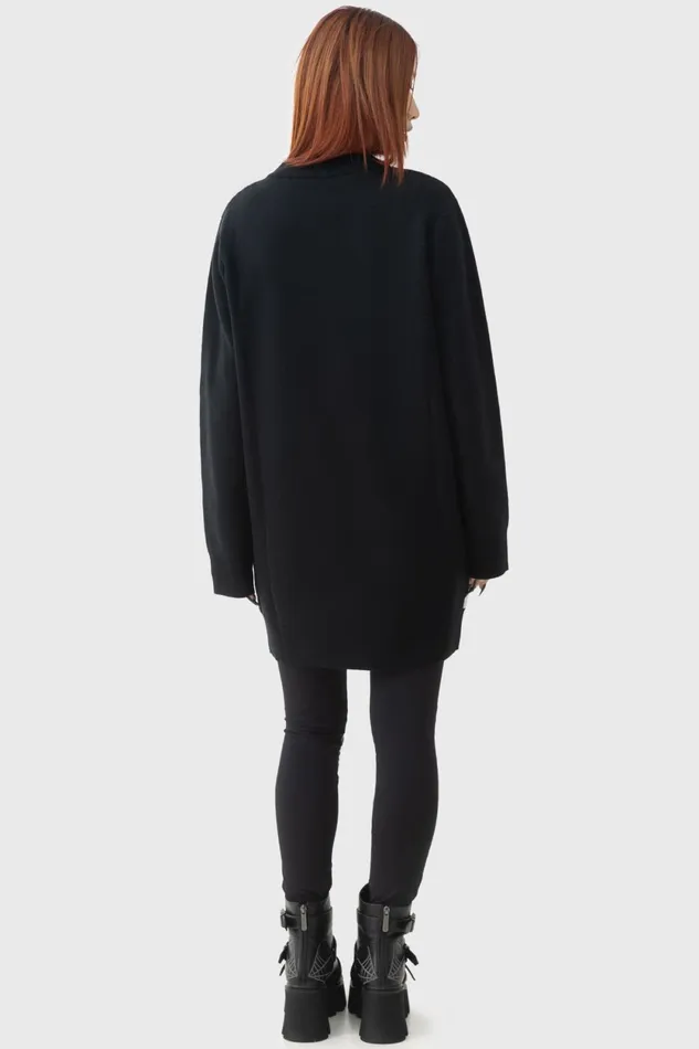 Women Sweaters Killstar Ghost With The Most Intarsia Sweater