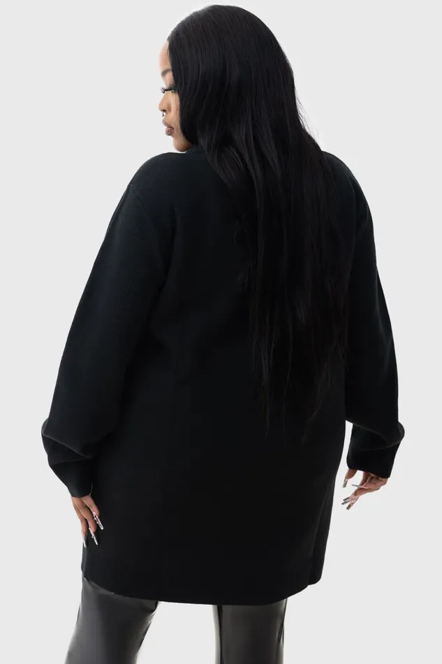 Women Sweaters Killstar Ghost With The Most Intarsia Sweater