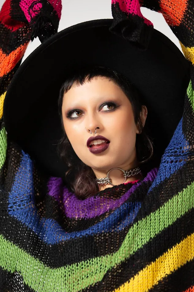 Women Sweaters Killstar Over The Rainbow Knit Sweater