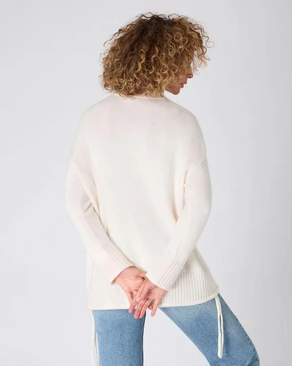 Women The Peony Lim Chunky High Neck SweaterIn New Ivory White New Ivory White NPeal Turtle Necks