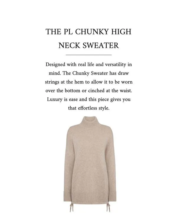 Women The Peony Lim Chunky High Neck SweaterIn New Ivory White New Ivory White NPeal Turtle Necks