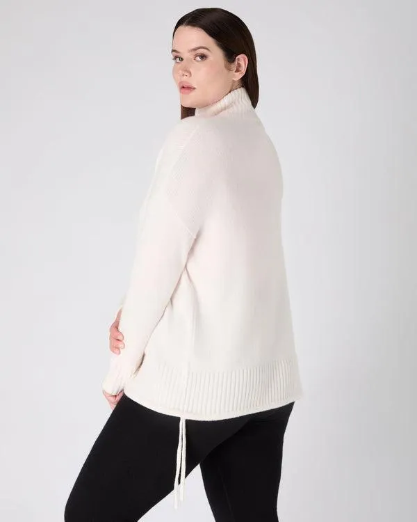 Women The Peony Lim Chunky High Neck SweaterIn New Ivory White New Ivory White NPeal Turtle Necks
