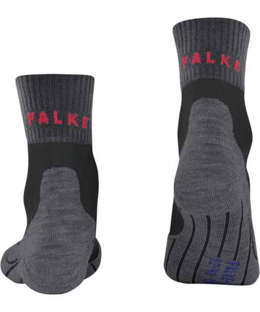 Women TK2 Explore Cool Short Women Trekking Short Sock Black FALKE Hiking Socks