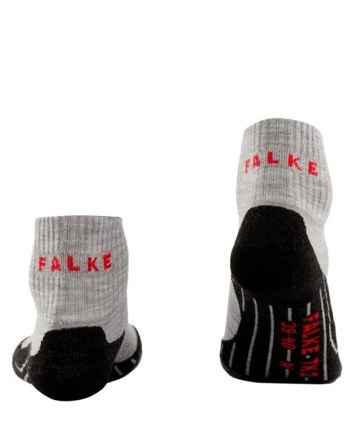 Women TK2 Explore Short Women Trekking Short Sock Light Grey FALKE Hiking Socks
